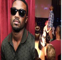 Cantor ray j ganhou boquete de uma fã no palco durante show