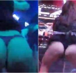 Novinhas mostrando tudo no palco do baile funk