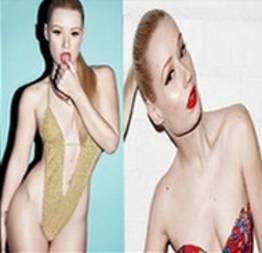 Cantora iggy azalea de biquini na praia