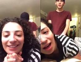 Fodendo a namorada safada na live no instagram